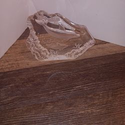 Glass Dolphin Paperweight