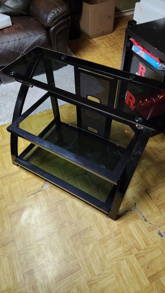 Tempered Glass TV Entertainment Center