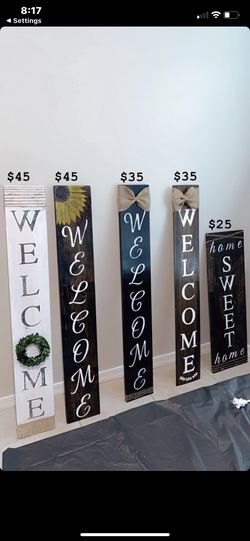 Porch wood signs