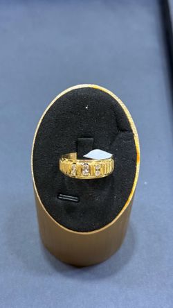 14K Solid Gold Men's Ring Natural Diamonds