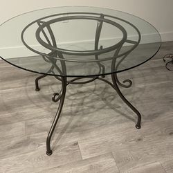 Round Glass Table $30