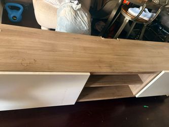 Tv stand white doors