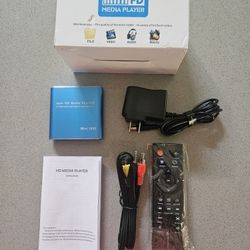 AGPTEK HDMI Media Player, Blue Mini 1080p