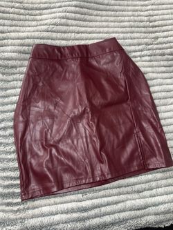 Faux Leather Skirt
