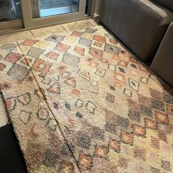 Boho Moroccan-Style Shag Rug 5 X 7 