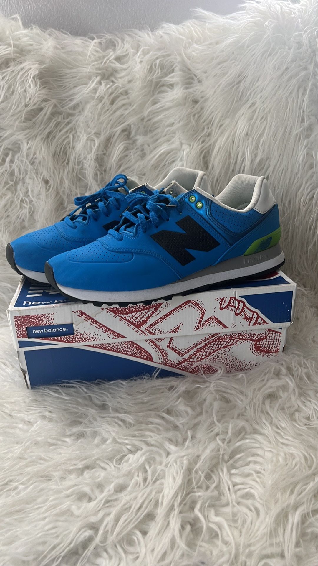 New Balance 574 Paint Chip Blue