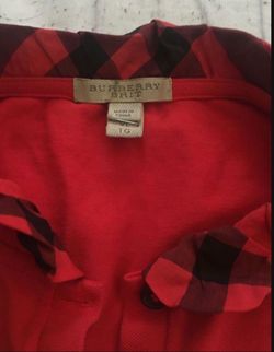 Red Burberry shirt