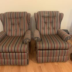 Chair - Wingback Recliner, Glider Chair Set