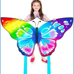 Butterfly Kites for Kids and Adults Easy to Fly, Single Line Beach Kite for Boys & Girls, 55’’ x 28’’ Butterfly for Teens Comes with 300 FT String 