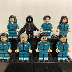 Squid Game TV Show Character Minifigures | New Custom LEGO Compatible Toys