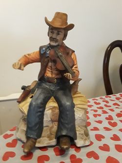 Hand made Porcelain cowboy