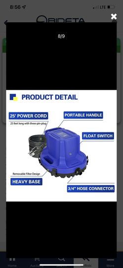 Janz 2500 GPH Automatic Swimming Pool Cover Pump