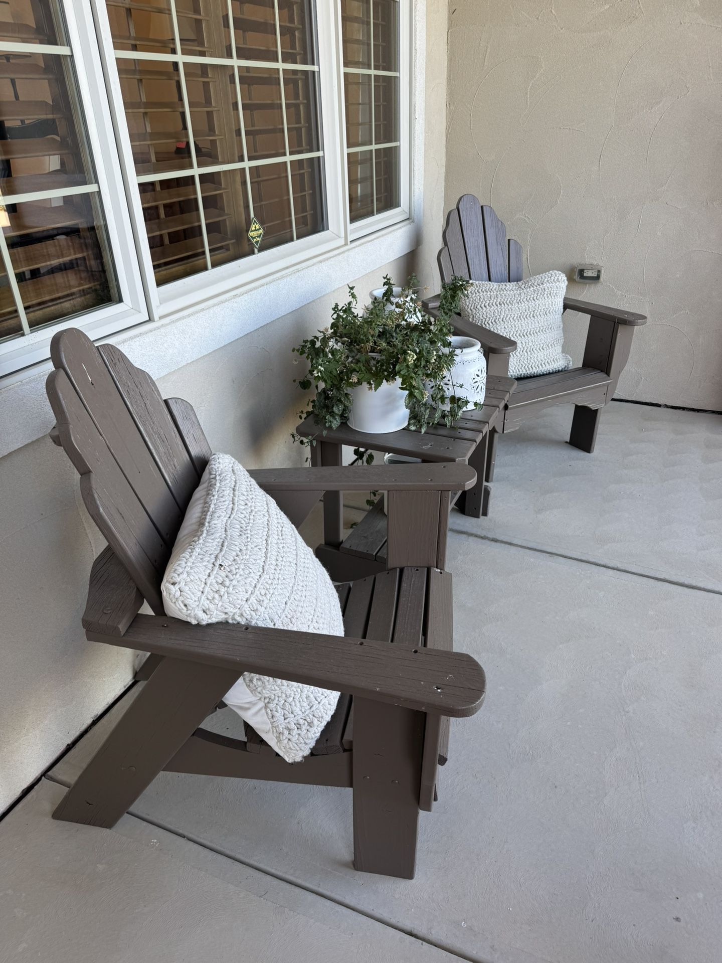 Adirondack Chairs And Table Set