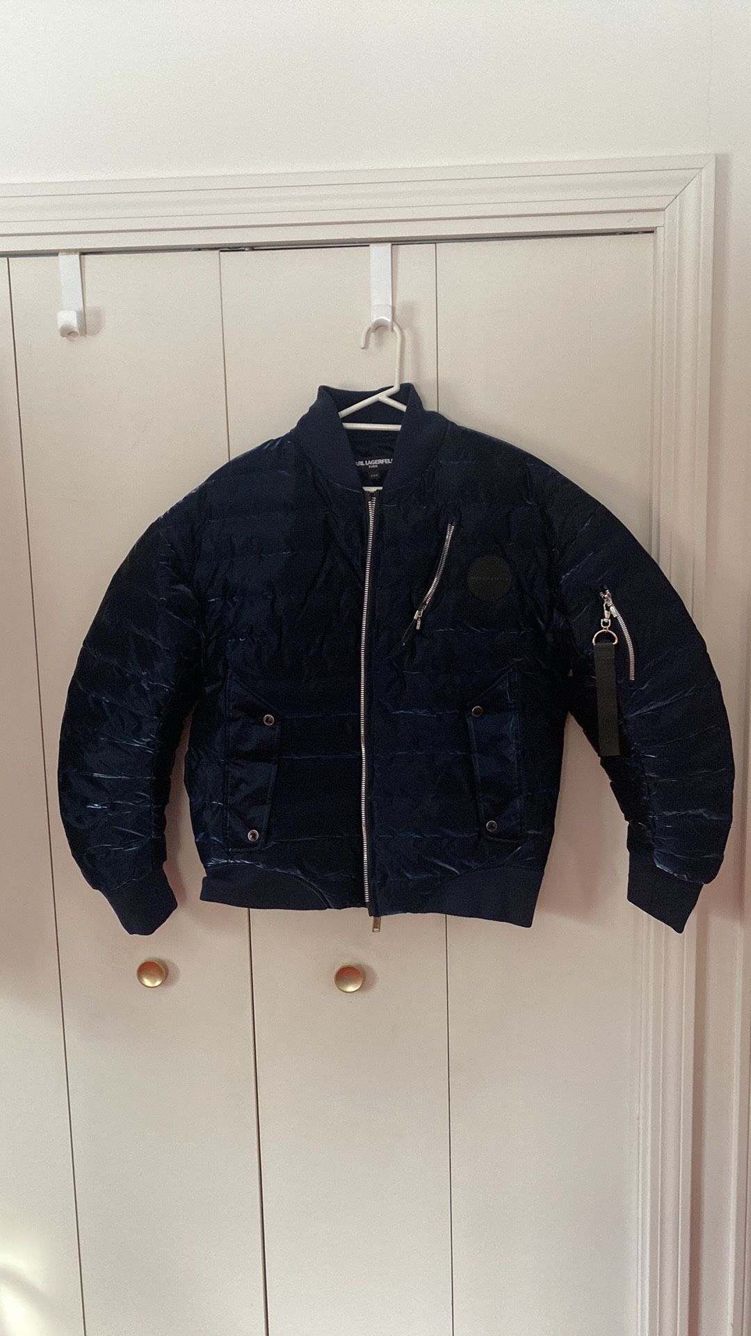 Karl Lagerfeld Men’s puffer coat medium navy blue