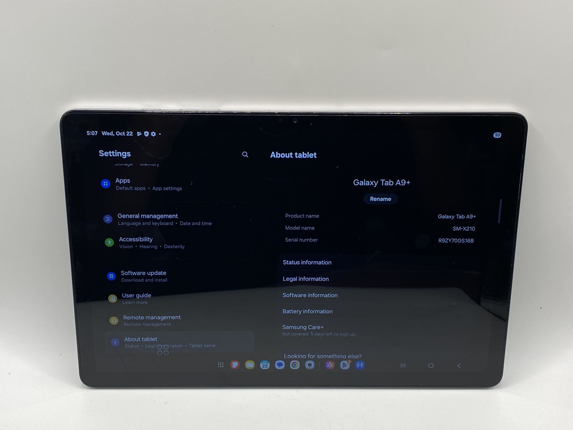 Samsung Galaxy Tab A9+ Plus - SM-X210 - 11" 64GB Graphite WiFi 