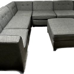Sectional Sofa with Ottoman - Seven Pieces 