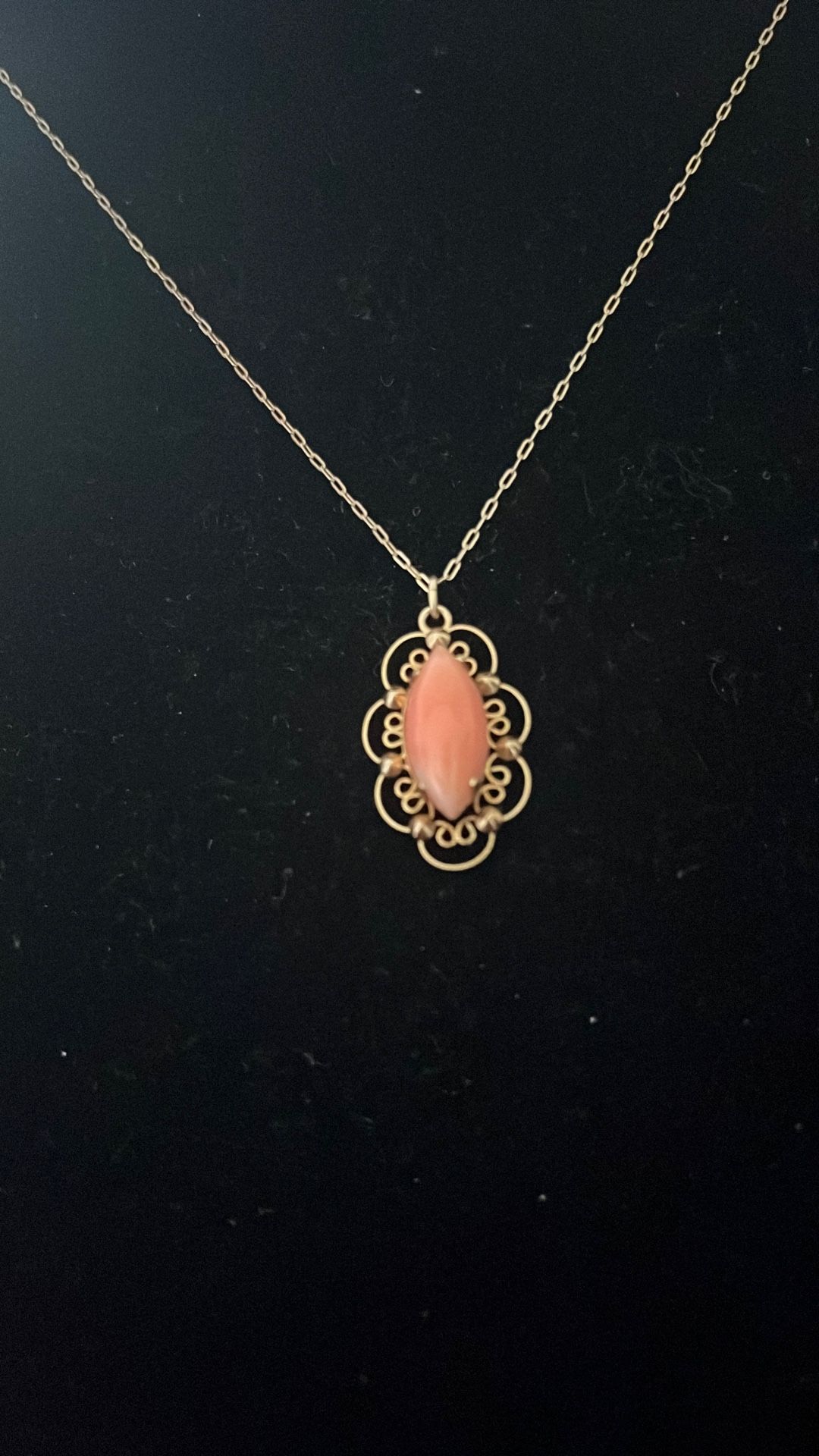 1/20 12k Gold Filled Marquis Pendant Necklace