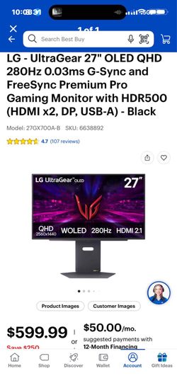 WOLED monitor LG