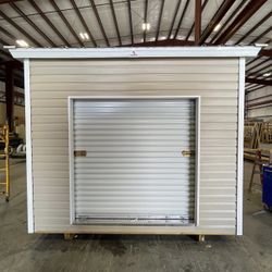 10x12 Montero Shed (Wicker/ White/ Light Stone)