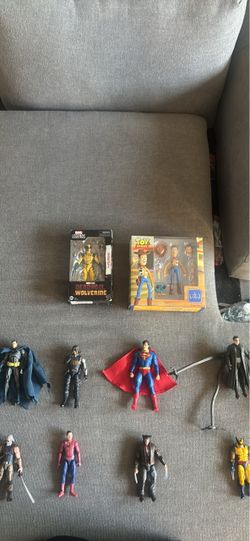 Action Figure Lot with Boxed Marvel and Toy Story