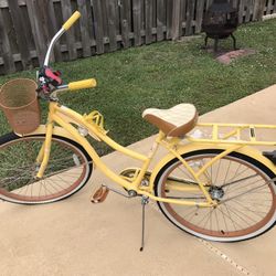 Huffy yellow cruiser bike sale