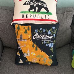 California & California Republic Couch Pillows