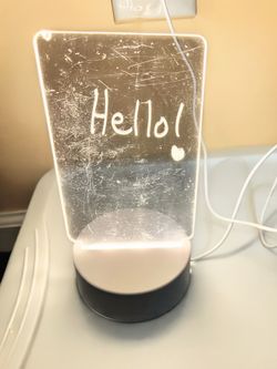 LED message board re writable/table lamp