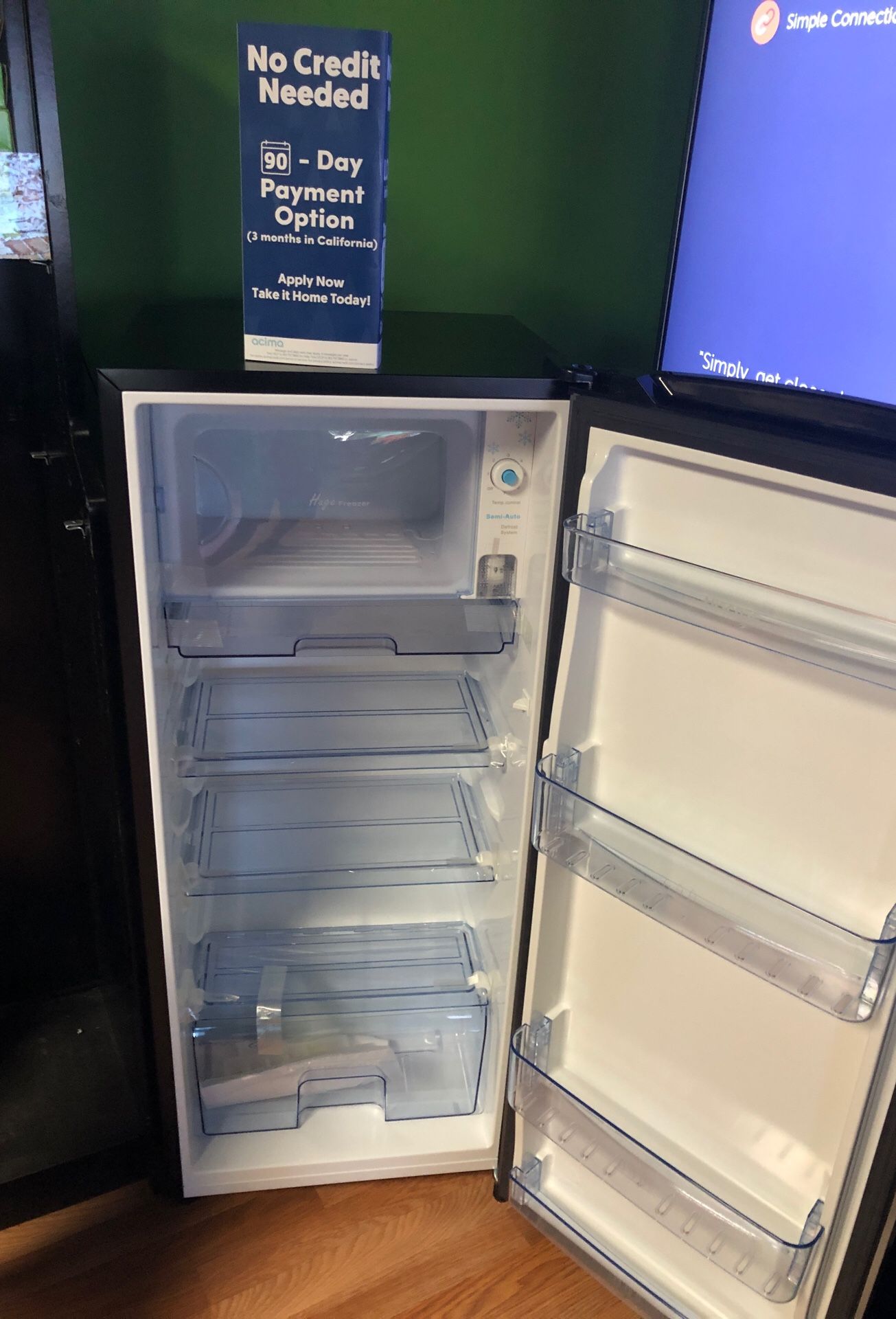 BRAND NEW REFRIGERATOR 50” tall 6.3” cubit. On sale
