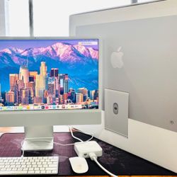 APPLE IMAC 24” 2021 silver M1 16GB 1TB IN BOX LIKE NEW With Matching Apple Keyboard and Mouse
