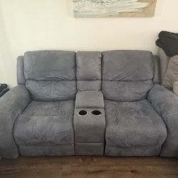 Recliner Loveseat Steel Color 