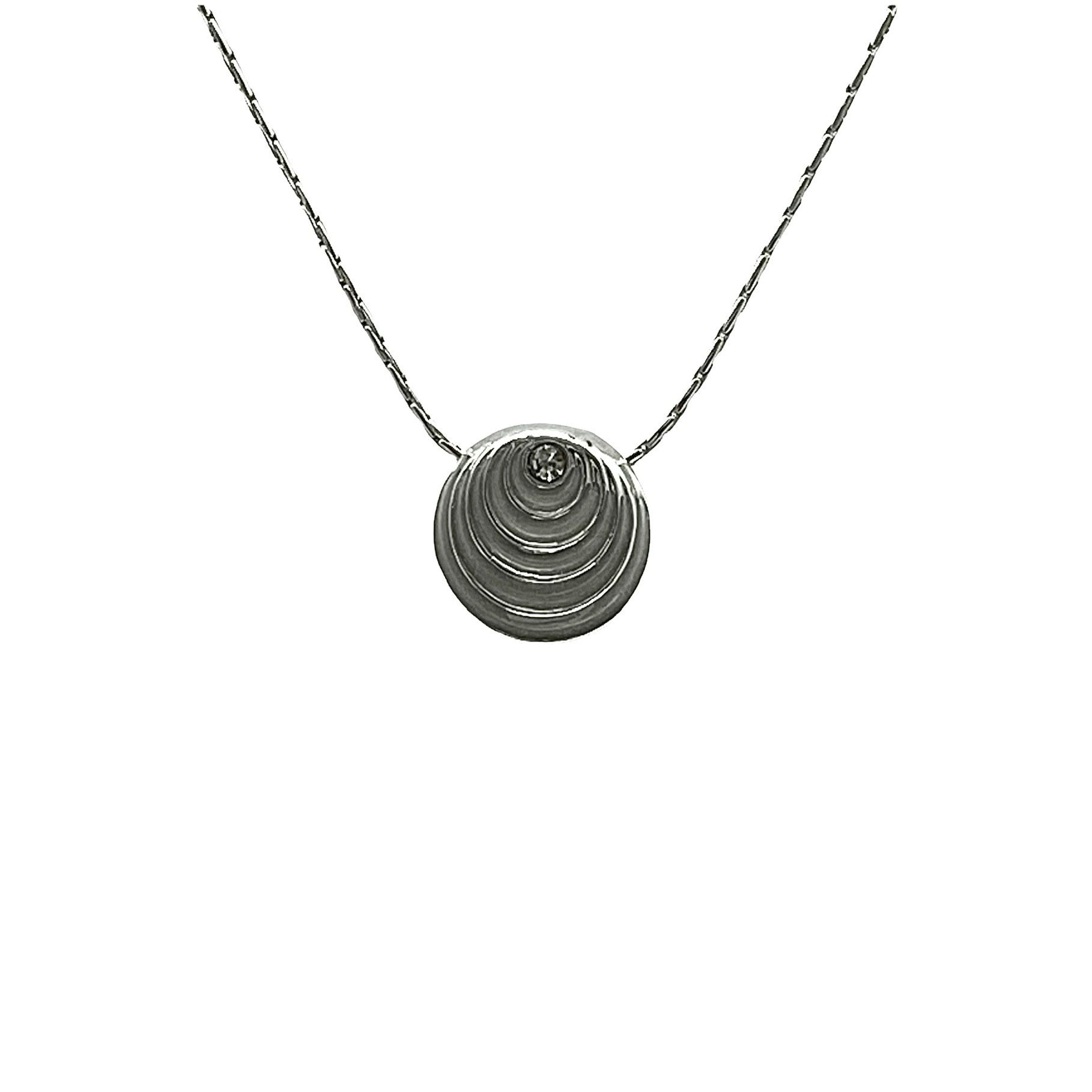 Lia Sophia Minimalist Pendant Necklace, Silver Tone Metal, Retro Vintage Jewelry Gift