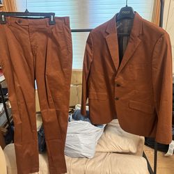 StudioSuits Rust Napoli Stretch Cotton Suit 42S / 36x30