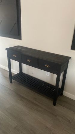 Black wood decorative table