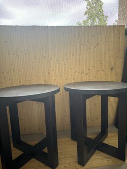 Custom Two-Tone Side Tables the pair