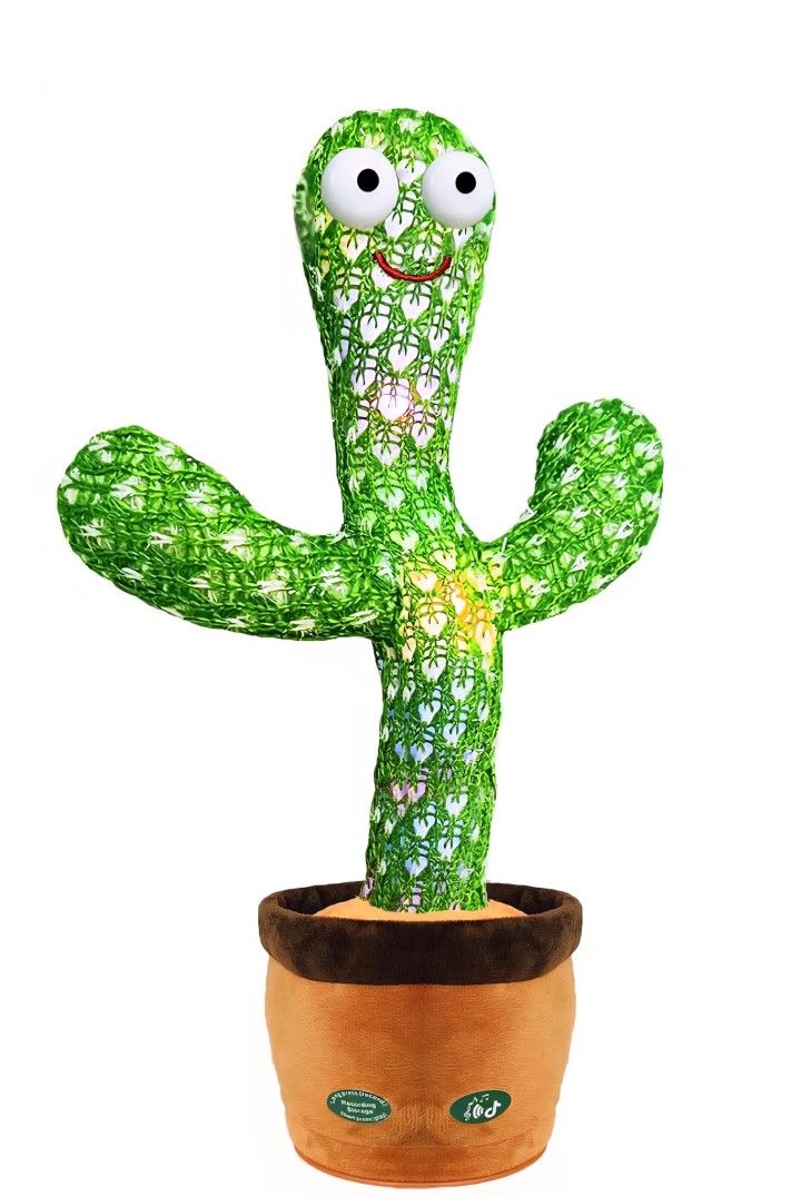Pbooo Talking and Moving Cactus, Dancing Mimicking Toy for Babies