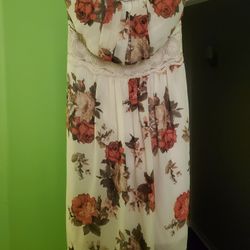 Multi Color Strapless Dress