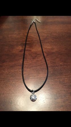 NEW Basketball Charm on PU Black/Brown Leather Cord