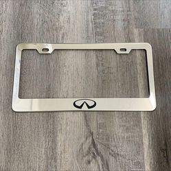 Brand New Infinity Chrome Plated License Plate Frame