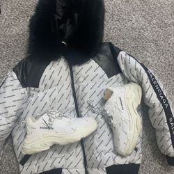 Custom Bubble Coat And sneakers
