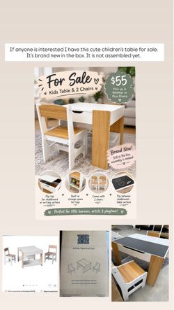 Your Zone Kids Activity Table and 2 Chairs Set