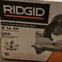 Ridgid  Miter Saw  12” Dual Bevel  LED