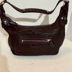 Coach Black Leather Coach Shoulder Bag