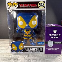 Funko Pop Deadpool 548 Blue and Yellow 10”inch  Walmart Exclusive