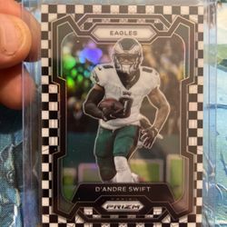 D ‘andre Swift Black And White Checkered Card