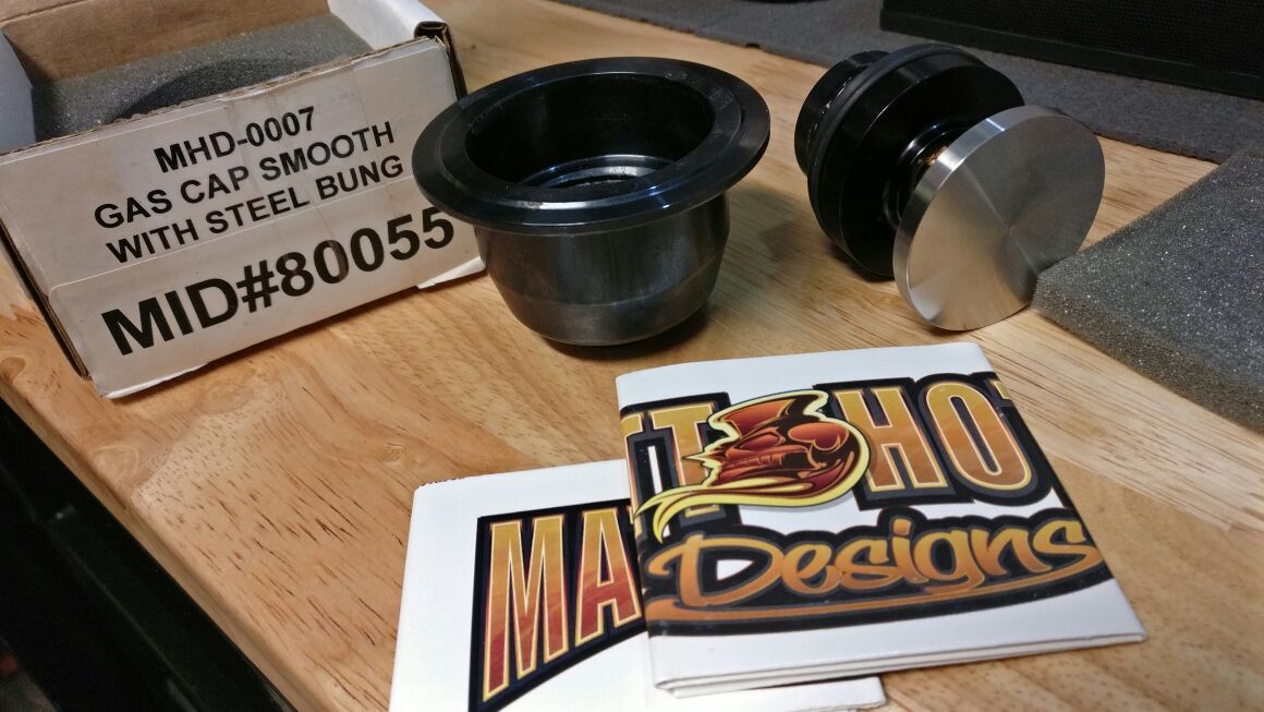 Matt Hotch Designs Gas Tank Cap with Steel Bung for Harley and Custom Applications