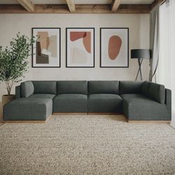 Henredon Murphy Fabric Modular Sectional with Ottoman (Gray) $999.99