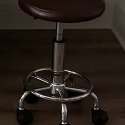 Brown Rolling Stool