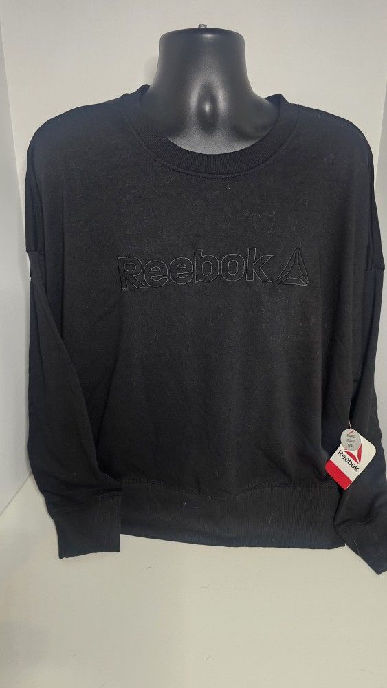 Reebok Feels Good Black Active Sweatshirt Womens XL