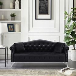 BLACK VELVET SOFA LOUNGE
