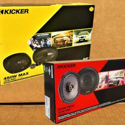 Kicker Car Speakers 2 Sets 6 1/2" 2-Way Coaxial & 6"x9" Component System 650 Watts Package 🚨 Payment Options Available 🚨 No Credit Needed 🚨 